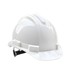Fototapeta premium White Hard Hat Safety Helmet Construction Worker Industry Protection