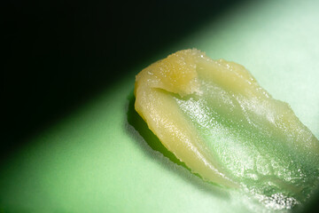 A smear of cream on a light background. Beauty concept.