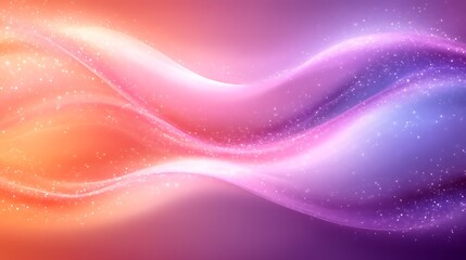 Abstract Pink and Purple Wave with Sparkling Lights