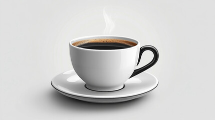 cup of coffee on white background