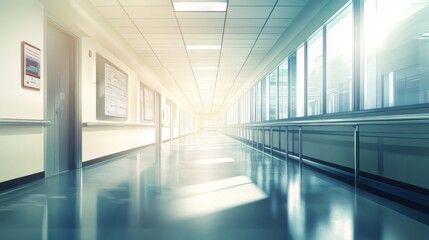 Obraz premium Serene Healthcare Environment with Clean Lines and Soft Light