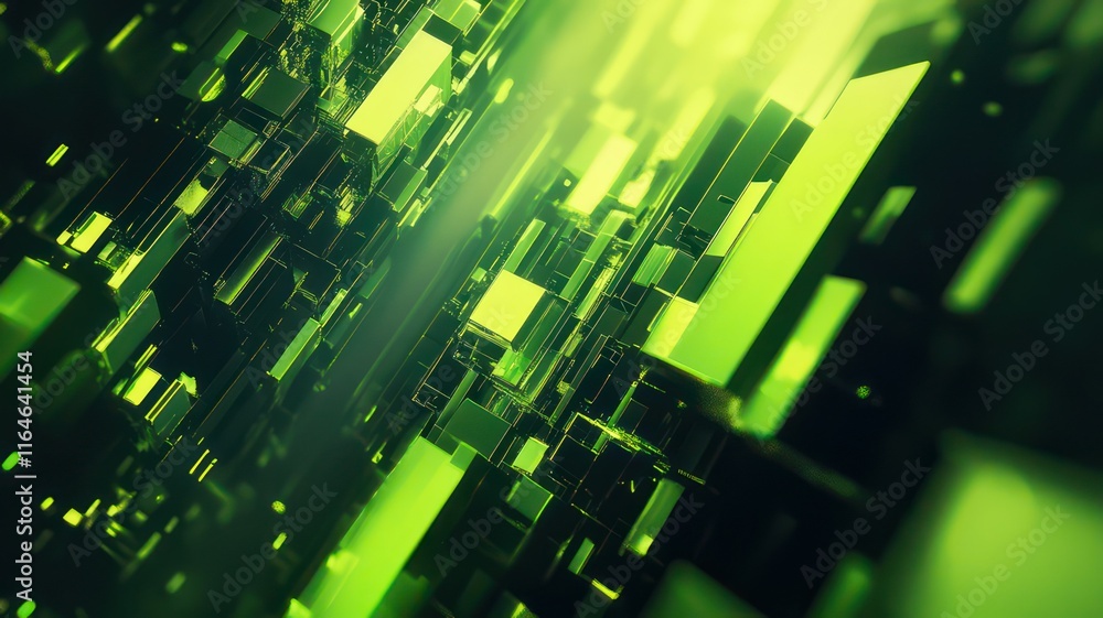 Aufkleber green futuristic background created with generative ai