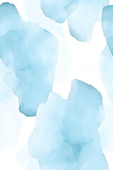 Naklejka premium Abstract watercolor blue blobs and splash seamless pattern