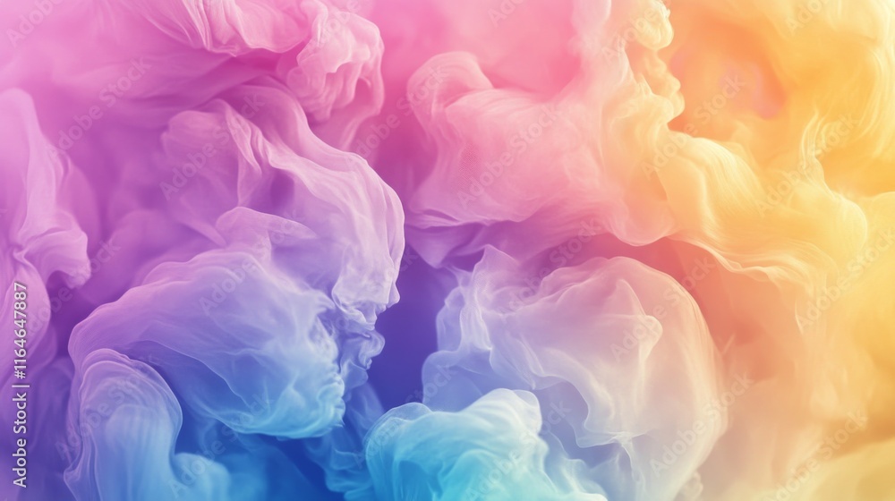 Poster vibrant swirls of color blend together in an abstract display of soft hues and textures