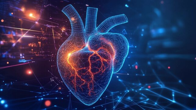 Electrocardiograph display showcasing heart functions in digital format. Generative AI