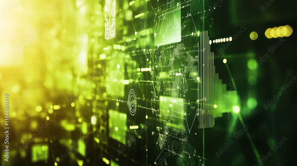 Poster digital technology systems with clean background