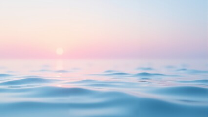 Fototapeta premium Serene twilight over calm ocean waves reflecting pastel skies at dusk