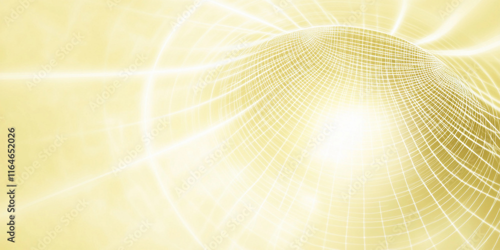 Poster Golden web pattern creating a mystical light effect
