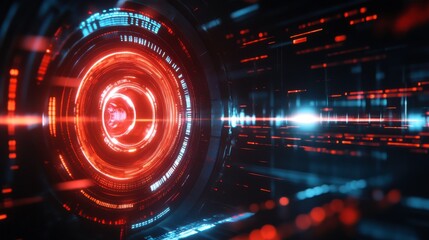 Fototapeta premium Futuristic 3D Analysis with Soft Light and Clean Background