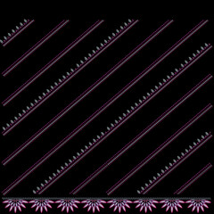 Fototapeta premium All over embroidery design with baroques ornaments flowers motifs leafs leaves ornaments for digital and textile print on fabric.