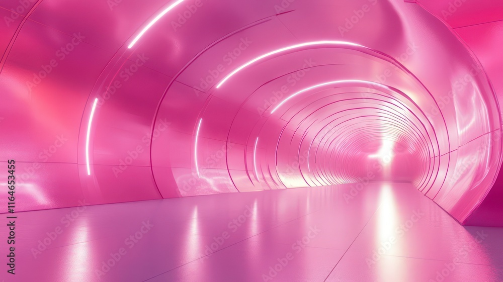 Poster pink futuristic background created with generative ai