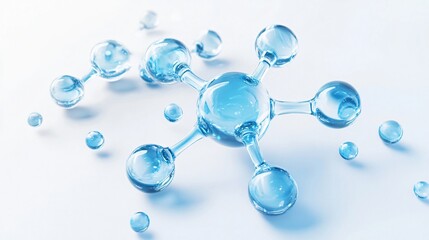 Abstract Glass Molecule Structure - Science, Chemistry, Biology, and Research