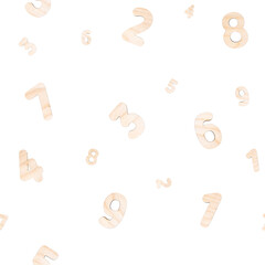 Wooden block of the number