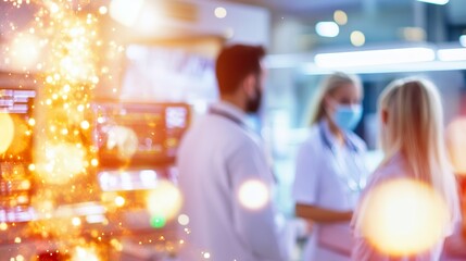 Emergency room team providing urgent care in a critical medical situation