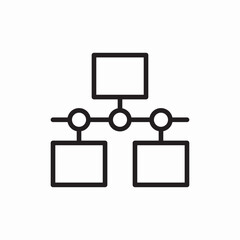 Organization structure hierarchy diagram icon vector sign
