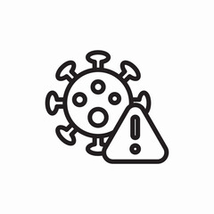 virus coronavirus warning danger alert system icon vector sign
