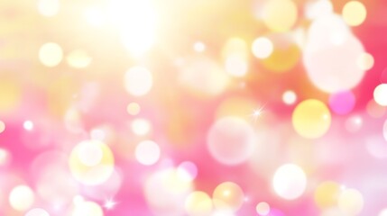 Fototapeta premium Abstract Pink And Yellow Bokeh Lights Background