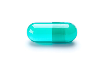 Aqua Pill Capsule  isolated on white background