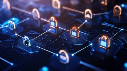 Animated Cybersecurity Graphics with Intense Lighting