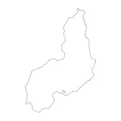 Piaui state blank outline map