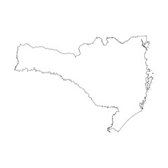 Santa Catarina state blank outline map