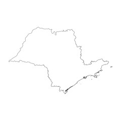 Obraz premium Sao Paulo state blank outline map