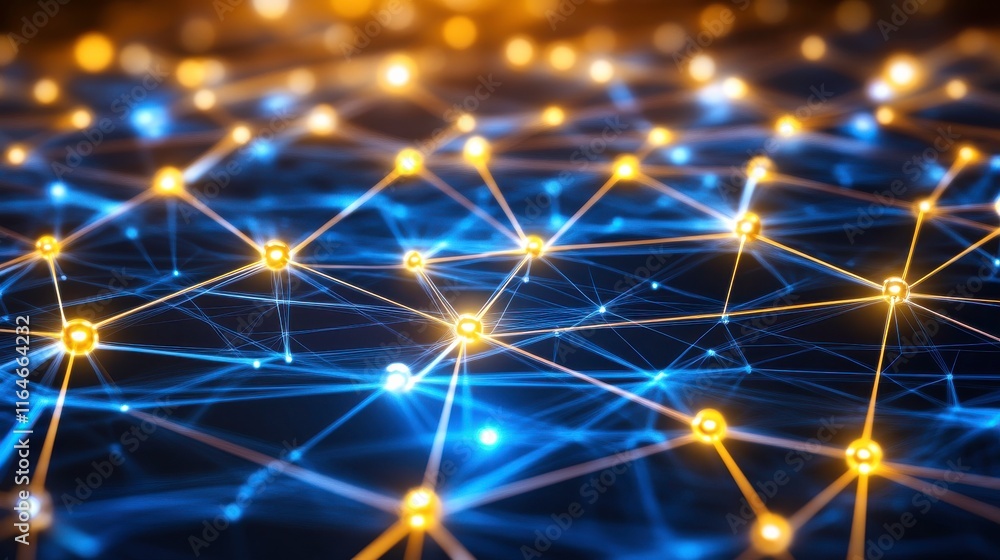 Poster digital security grid with firewalls and protection layers