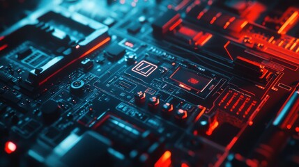 Obraz premium Digital Tech Maintenance and Management Workspace