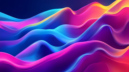 Fototapeta premium Vibrant color schemes futuristic. Auroral. Illustration