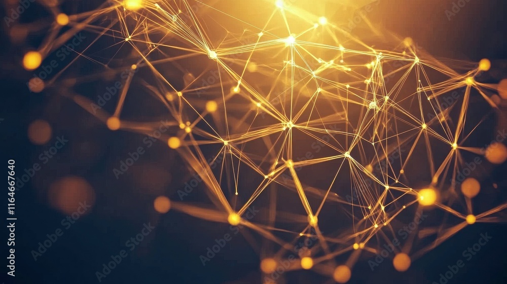 Poster high contrast digital networking visualization