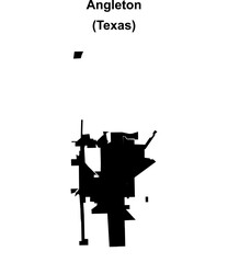Angleton (Texas) blank outline map