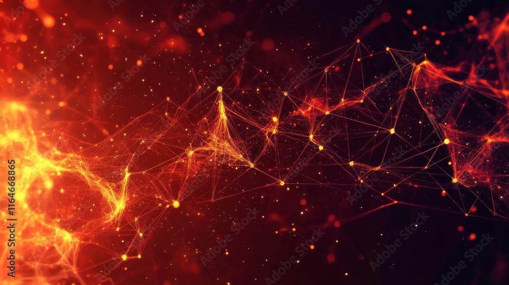 Poster intense animated firewall visuals for cybersecurity themes