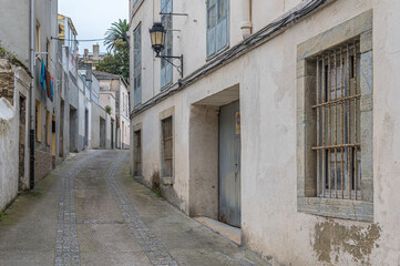 Colorful streets in the old town of Ribadeo, Spain