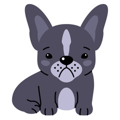 My best friend. French bulldog puppy. Cute design. Vector illustration. Dog. Funny french bulldog puppy