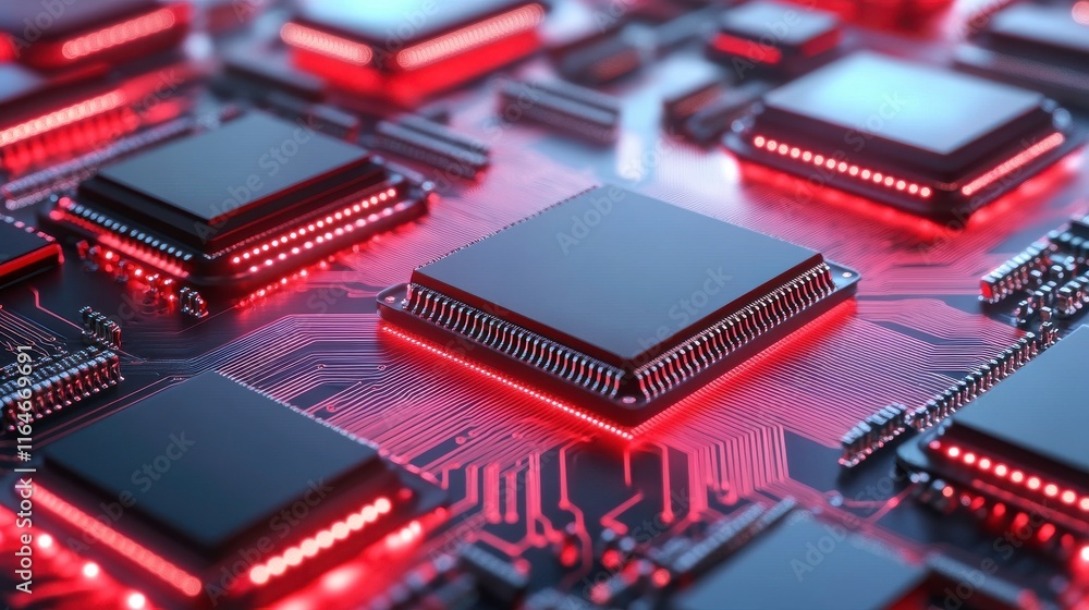 Poster layered microchip designs in sharp light