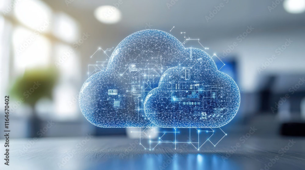 Poster modern computing visuals for business environments