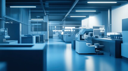 Modern Manufacturing Design in High-Tech Room