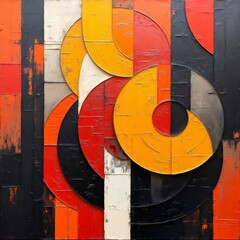 Armon&iacute;a crom&aacute;tica de curvas abstractas en un lienzo de contrastes vibrantes
