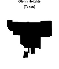 Glenn Heights (Texas) blank outline map