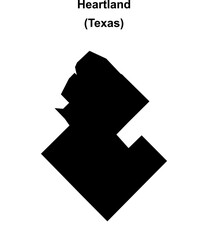 Heartland (Texas) blank outline map