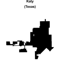 Fototapeta premium Katy (Texas) blank outline map