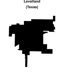 Levelland (Texas) blank outline map