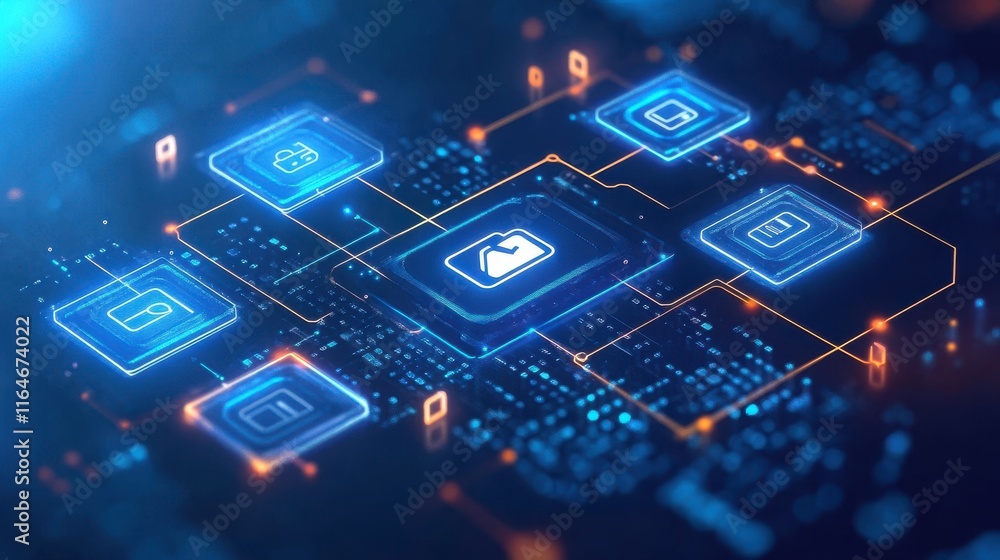 Poster secure backup and disaster recovery visuals in tech room