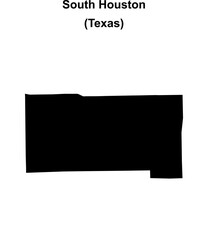 Fototapeta premium South Houston (Texas) blank outline map