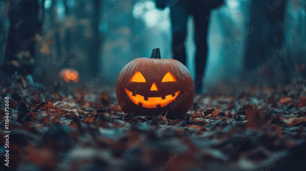 Poster halloween background created with generative ai