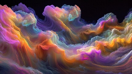 Colorful abstract wave pattern background.