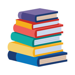 stack of books vector, vector and illustration, vector style