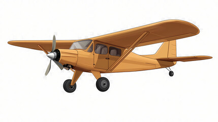 Typical airplane isolated on transparent background. Leafen. Illustration