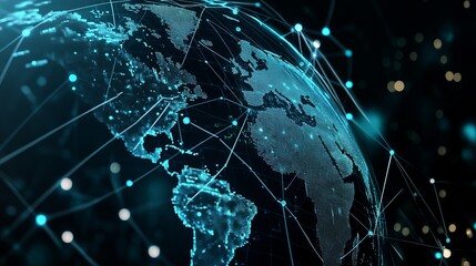Transportation map of global logistics partnerships featuring container cargo ships for importexport and freight services