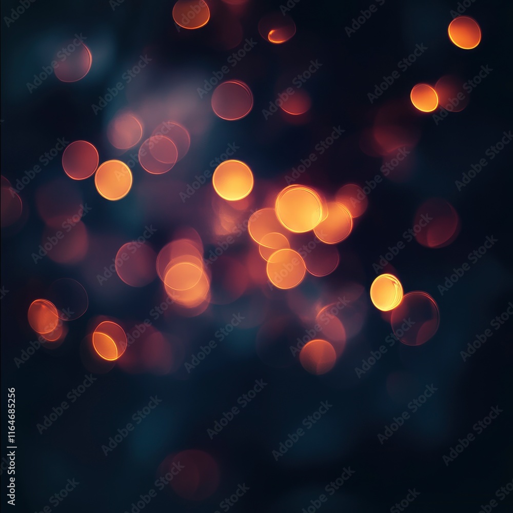 Aufkleber a beautiful abstract composition featuring out-of-focus lights with a bokeh effect on a dark, moody 